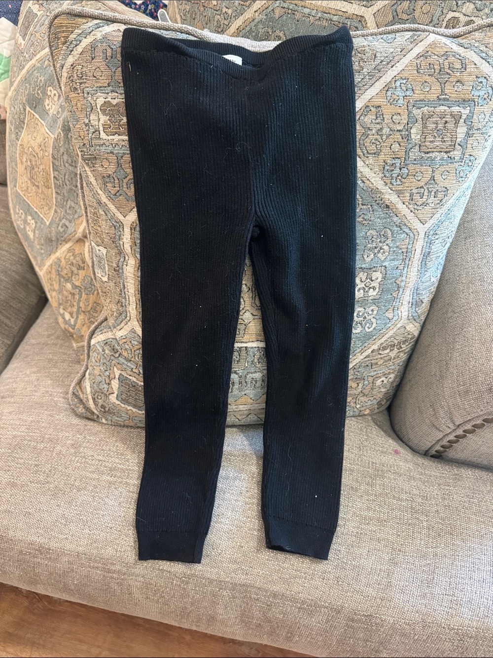 GAP Black Ribbed Kids Leggings